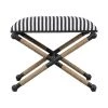 UTTERMOST BRADDOCK NAVY STRIPED SMALL BENCH