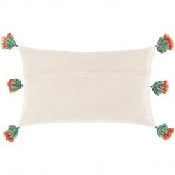 SURYA KALAHARI EMBROIDERED TASSEL LUMBAR PILLOW