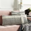 SURYA Pillows + Decor BRIDGER BLACK + CREAM TEXTURED KNIT PILLOW