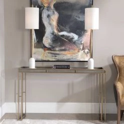 UTTERMOST Furniture BRIDGES FAUX SHAGREEN CONSOLE TABLE