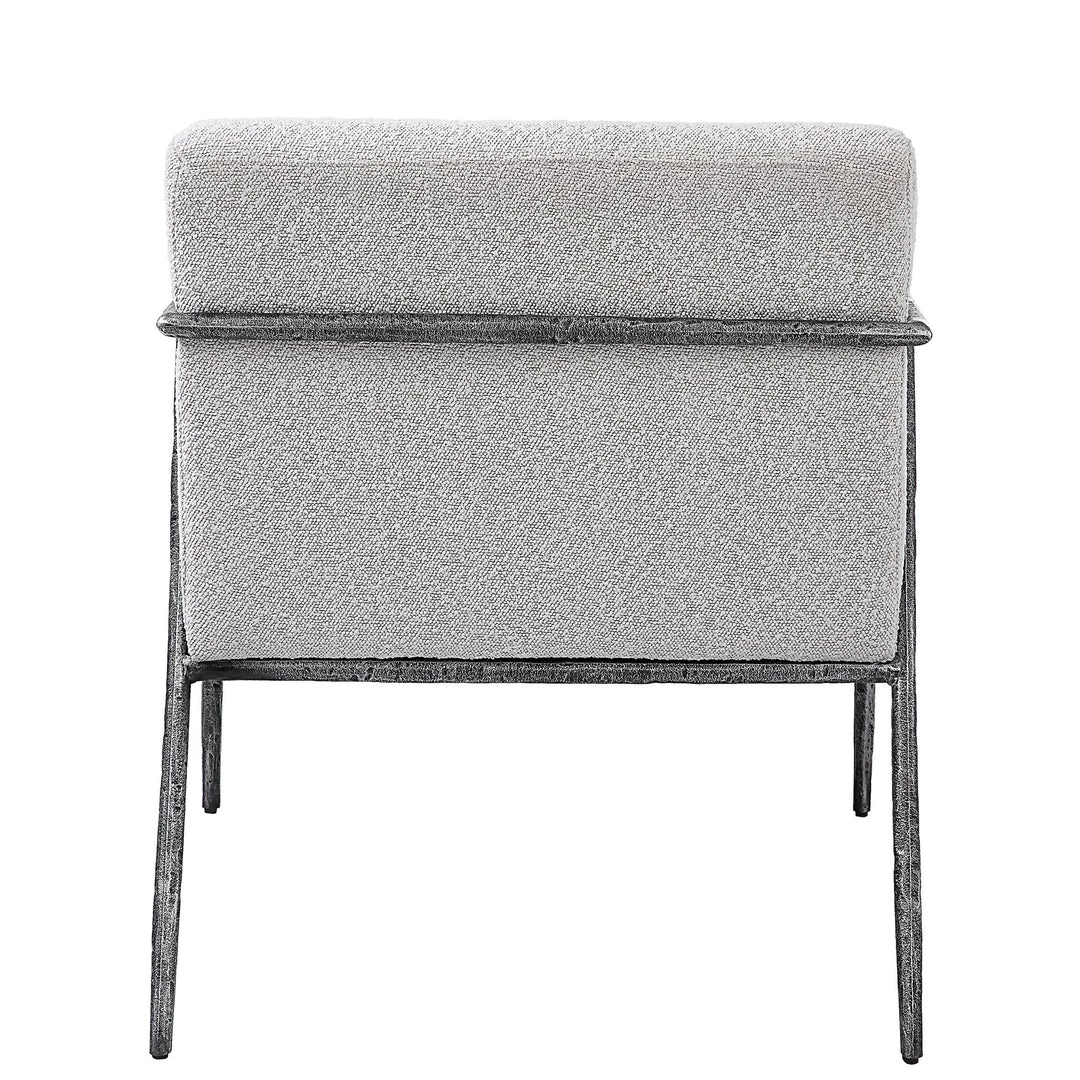 UTTERMOST BRISBANE IVORY-GREY BOUCLE ACCENT CHAIR Furniture 5 UTTERMOST BRISBANE IVORY-GREY BOUCLE ACCENT CHAIR Furniture