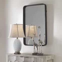 UTTERMOST Mirrors BRITTA MATTE BLACK VANITY MIRROR