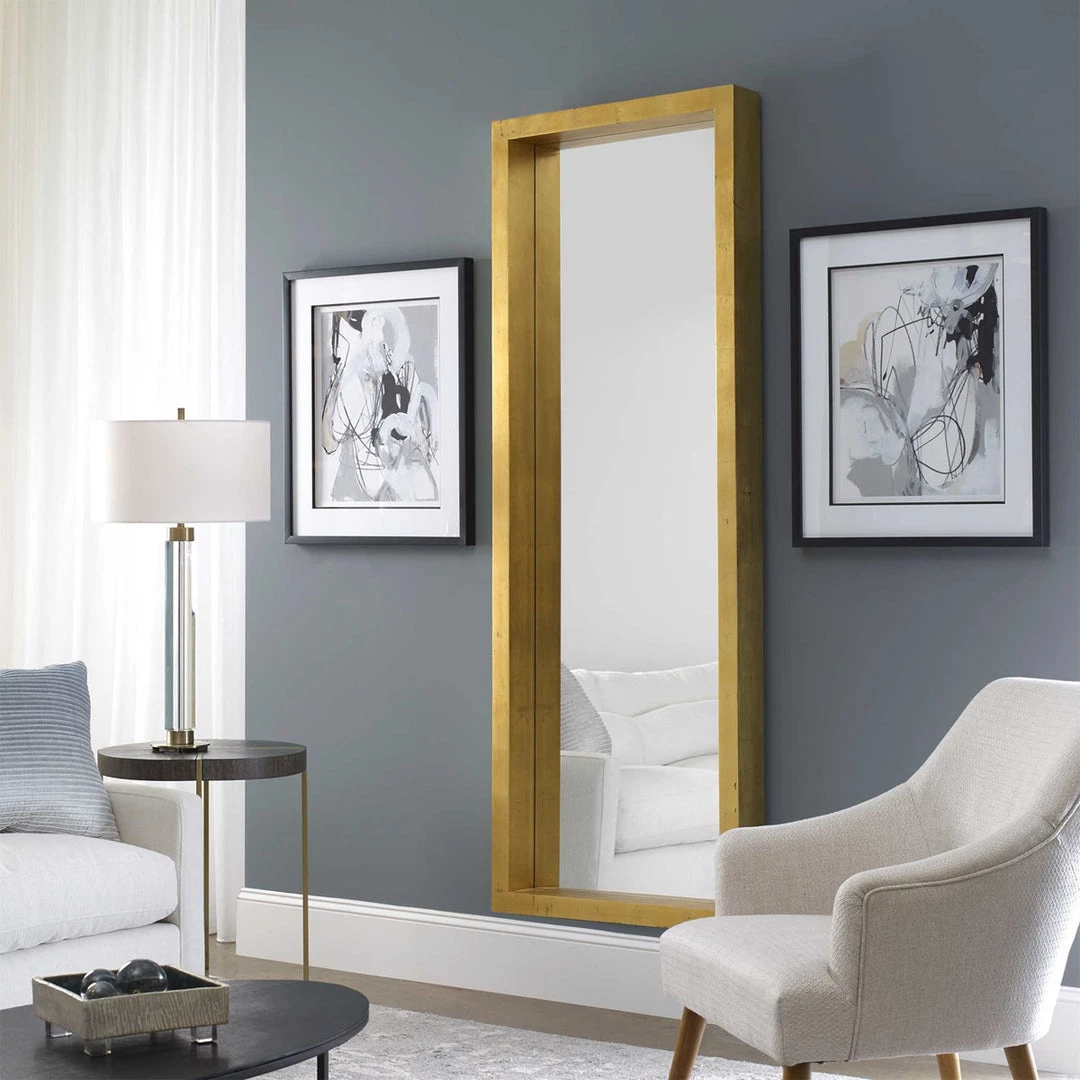 UTTERMOST Mirrors BRIXTON GOLD FLOOR MIRROR 2 UTTERMOST Mirrors BRIXTON GOLD FLOOR MIRROR
