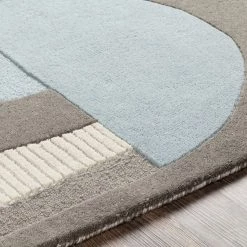 SURYA DERRICK TUFTED WOOL RUG: BLUE HAZE, GREY 9 SURYA DERRICK TUFTED WOOL RUG: BLUE HAZE, GREY