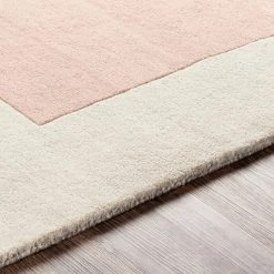 SURYA DEMI TUFTED WOOL RUG: BLUSH, GREY 9 SURYA DEMI TUFTED WOOL RUG: BLUSH, GREY