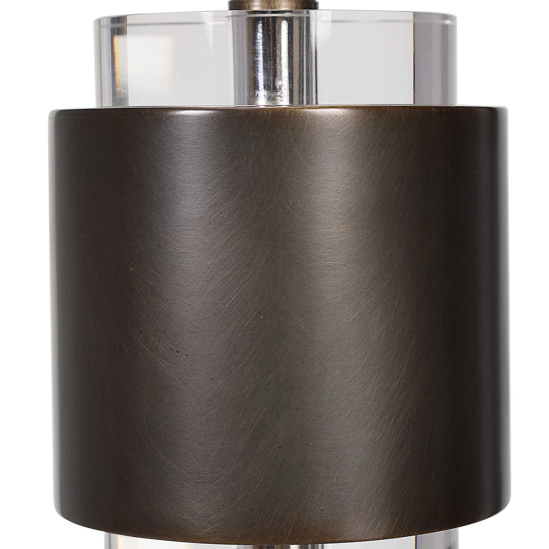UTTERMOST Lighting BRONZE STACKED STEEL COLUMN TABLE LAMP 4 UTTERMOST Lighting BRONZE STACKED STEEL COLUMN TABLE LAMP
