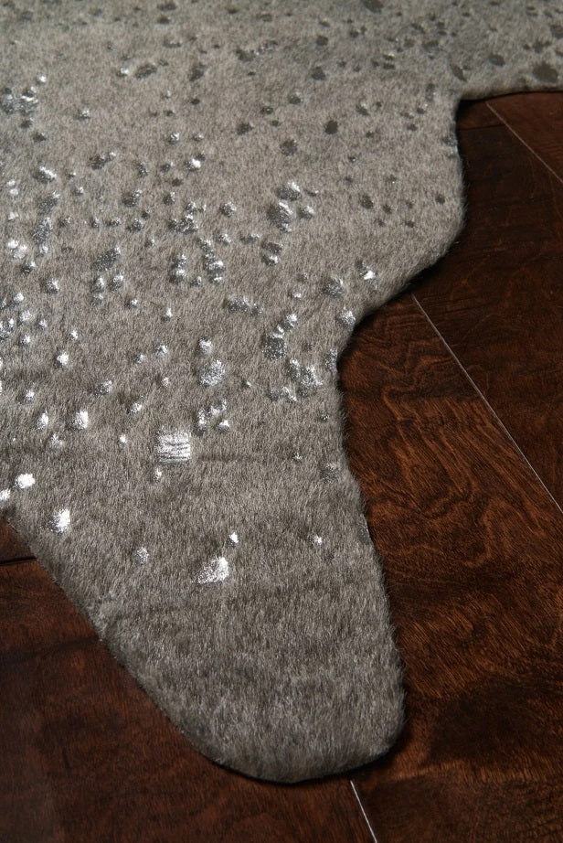 LOLOI QUINN FAUX HIDE RUG: GRAPHITE, SILVER 2 LOLOI QUINN FAUX HIDE RUG: GRAPHITE, SILVER