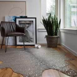 LOLOI QUINN FAUX HIDE RUG: GRAPHITE, SILVER 5 LOLOI QUINN FAUX HIDE RUG: GRAPHITE, SILVER