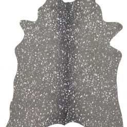 LOLOI QUINN FAUX HIDE RUG: GRAPHITE, SILVER