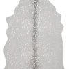 LOLOI QUINN FAUX HIDE RUG: STONE, SILVER