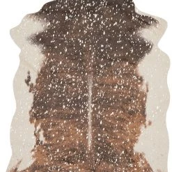 LOLOI QUINN FAUX HIDE RUG: WALNUT, CHAMPAGNE