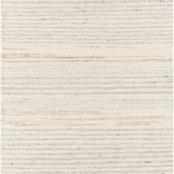 SURYA BRYNN HAND-WOVEN WOOL RUG: CREAM, LIGHT GREY