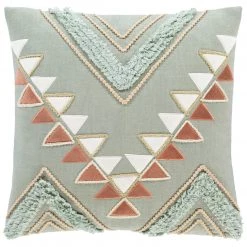SURYA KALAHARI MINT EMBROIDERED PILLOW