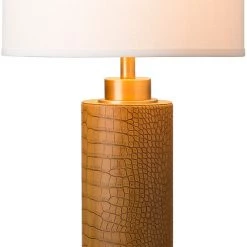 SURYA FAUX CROC LAMP: TAN