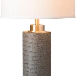 SURYA FAUX CROC LAMP: GRAY Lighting