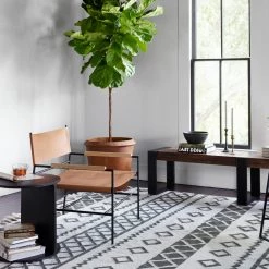 FOUR HANDS BUFFALO LEATHER SLING CHAIR Living Room