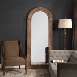 UTTERMOST Mirrors BURLINGTON ARCH NATURAL WOOD FLOOR MIRROR 7 UTTERMOST Mirrors BURLINGTON ARCH NATURAL WOOD FLOOR MIRROR