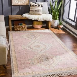 SURYA BURSA INDOOR-OUTDOOR RUG: ROSIE PINK
