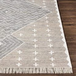 SURYA BURSA INDOOR-OUTDOOR RUG: TAUPE, CHARCOAL