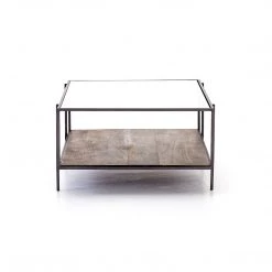 FOUR HANDS BYRON RECTANGULAR SHELF COFFEE TABLE