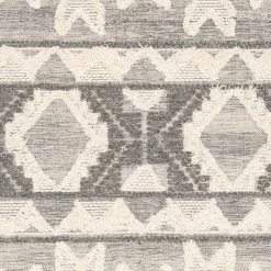 SURYA CANYON TEXTURED WOOL FLATWEAVE: GRAY