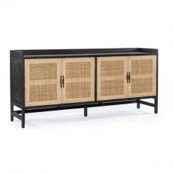 FOUR HANDS Furniture CAPRICE BLACK WASH MANGO + CANE SIDEBOARD