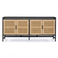 FOUR HANDS Furniture CAPRICE BLACK WASH MANGO + CANE SIDEBOARD