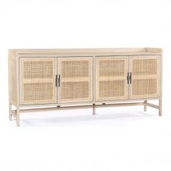 FOUR HANDS CAPRICE NATURAL MANGO WOOD + CANE SIDEBOARD Furniture