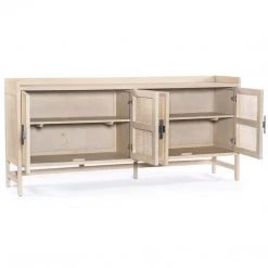 FOUR HANDS CAPRICE NATURAL MANGO WOOD + CANE SIDEBOARD Furniture