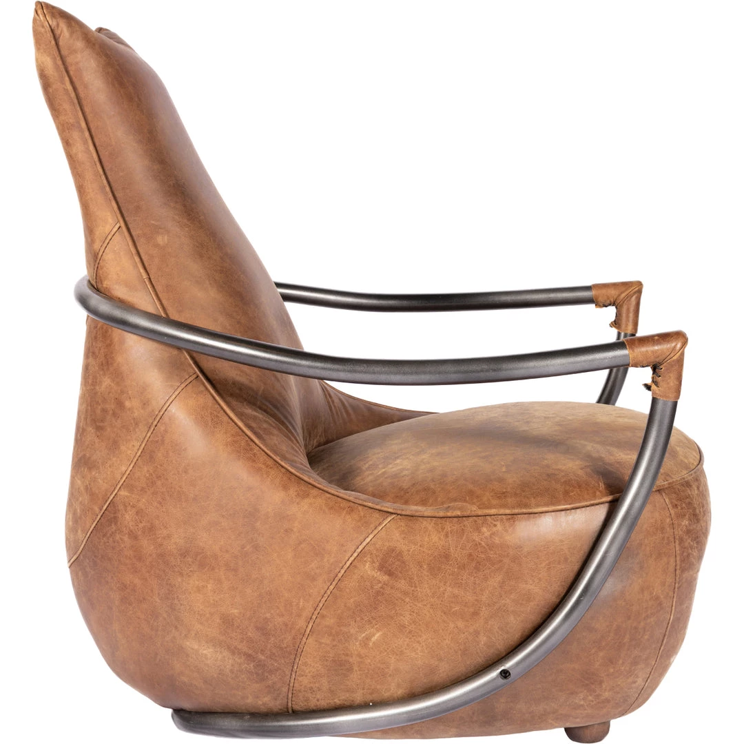 MOES CARLISLE VINTAGE BROWN LEATHER CLUB CHAIR 3 MOES CARLISLE VINTAGE BROWN LEATHER CLUB CHAIR