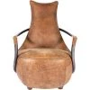 MOES CARLISLE VINTAGE BROWN LEATHER CLUB CHAIR