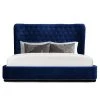 TOV CARMEN TUFTED BED: BLUE VELVET Bedroom