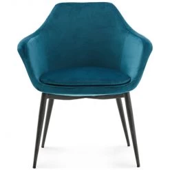 VIG Kitchen + Dining CARSON TEAL VELVET DINING ARM CHAIR