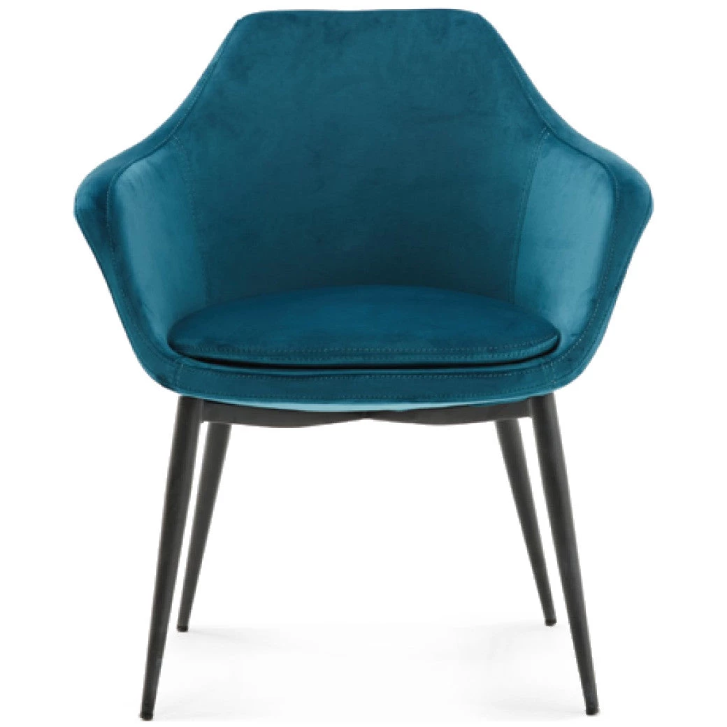 VIG Kitchen + Dining CARSON TEAL VELVET DINING ARM CHAIR 2 VIG Kitchen + Dining CARSON TEAL VELVET DINING ARM CHAIR