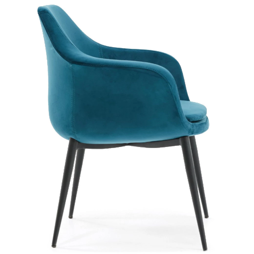 VIG Kitchen + Dining CARSON TEAL VELVET DINING ARM CHAIR 3 VIG Kitchen + Dining CARSON TEAL VELVET DINING ARM CHAIR