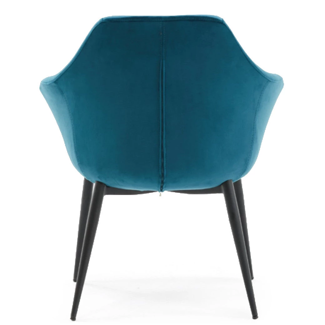 VIG Kitchen + Dining CARSON TEAL VELVET DINING ARM CHAIR 4 VIG Kitchen + Dining CARSON TEAL VELVET DINING ARM CHAIR