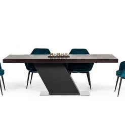 VIG Kitchen + Dining CARSON TEAL VELVET DINING ARM CHAIR 9 VIG Kitchen + Dining CARSON TEAL VELVET DINING ARM CHAIR