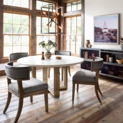 FOUR HANDS CARTER DARK MOON CANVAS DINING CHAIR Furniture