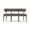 FOUR HANDS CARTER DINING BANQUETTE BENCH: DARK MOON CANVAS