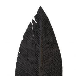 PHILLIPS COLLECTION CARVED BLACK LEAF FLOOR SCULPTURES Pillows + Decor