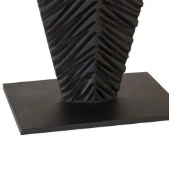 PHILLIPS COLLECTION CARVED BLACK LEAF FLOOR SCULPTURES Pillows + Decor