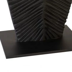 PHILLIPS COLLECTION CARVED BLACK LEAF FLOOR SCULPTURES Pillows + Decor