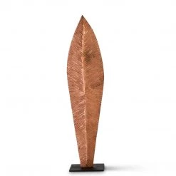 PHILLIPS COLLECTION CARVED COPPER LEAF FLOOR SCULPTURES