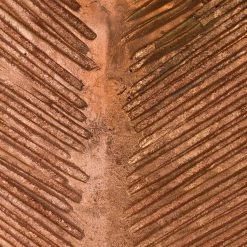 PHILLIPS COLLECTION CARVED COPPER LEAF FLOOR SCULPTURES