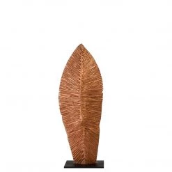 PHILLIPS COLLECTION CARVED COPPER LEAF FLOOR SCULPTURES