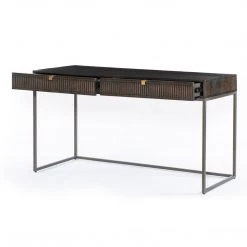 FOUR HANDS Furniture VINTAGE BROWN CARVED MANGO WRITING DESK