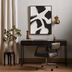 FOUR HANDS Furniture VINTAGE BROWN CARVED MANGO WRITING DESK