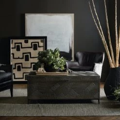 HOOKER CARVED WOOD TRUNK COFFEE TABLE