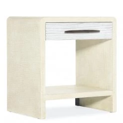 HOOKER CASCADE BURLAP BLANC NIGHTSTAND