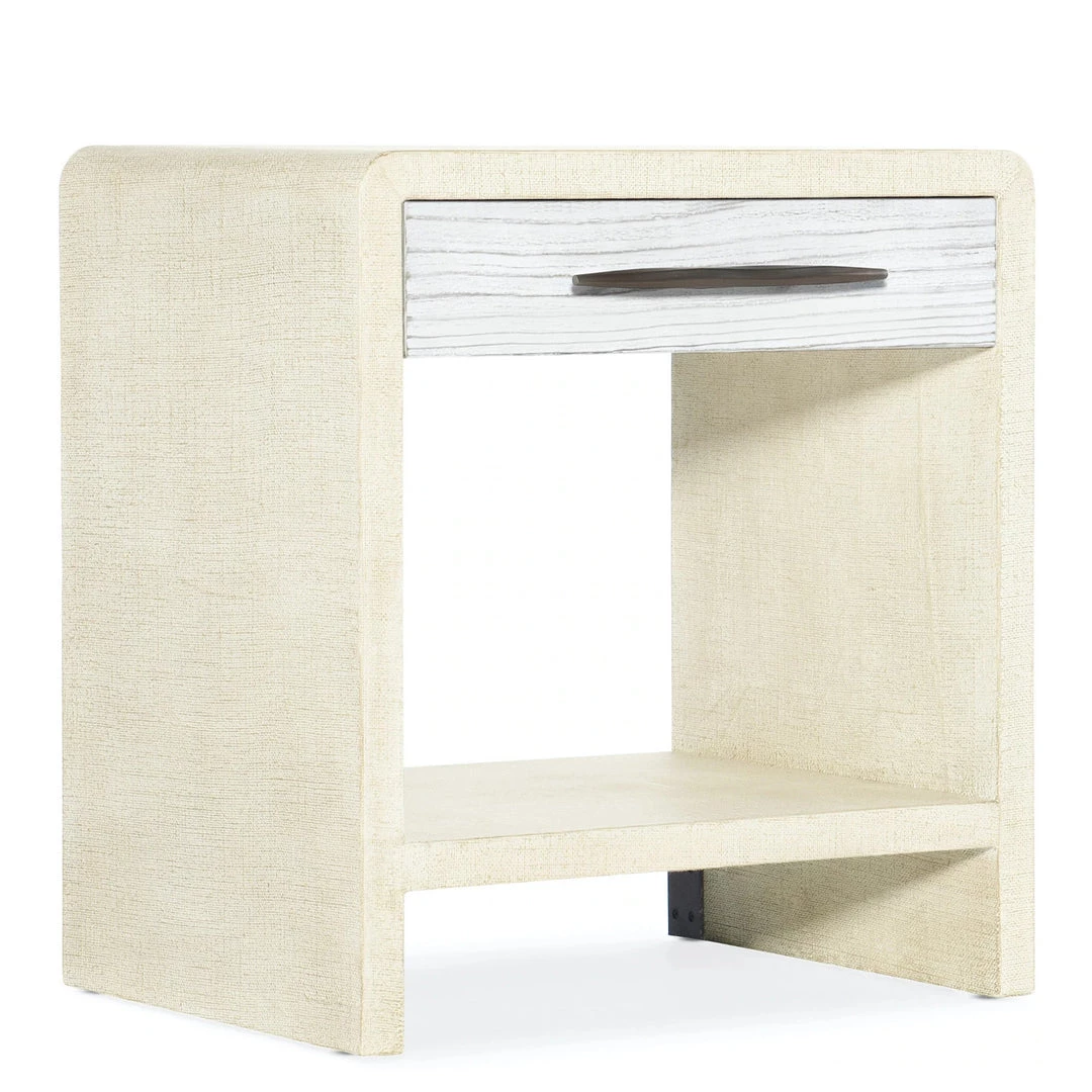 HOOKER CASCADE BURLAP BLANC NIGHTSTAND 1 HOOKER CASCADE BURLAP BLANC NIGHTSTAND